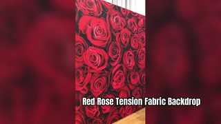 赤いバラのテンション生地の背景