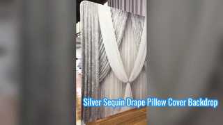 シルバースパンコールドレープ枕カバー背景